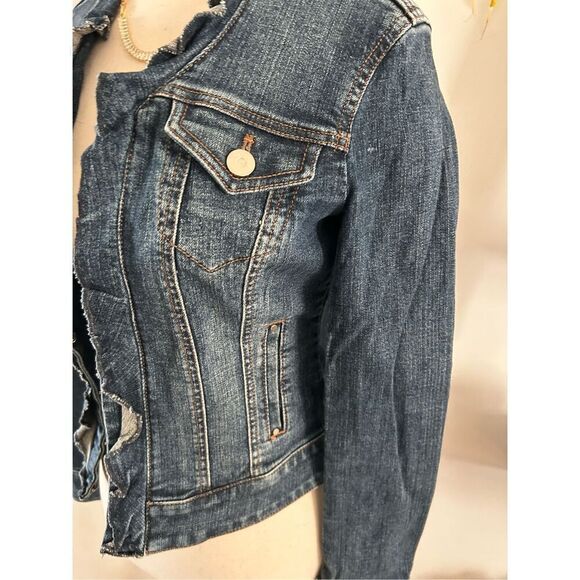 White House black market jacket Jean size 0 - Picture 2 of 5
